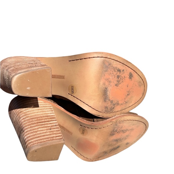 Vince Camuto Womens Shoe Koral Bootie 8.5 Tan Brown Suede Open Toe Ankle Boot - Picture 9 of 9